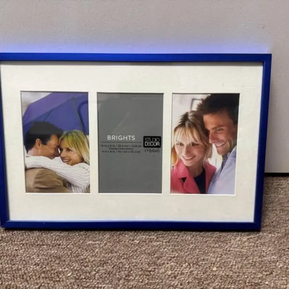 Blue 3 photo frame